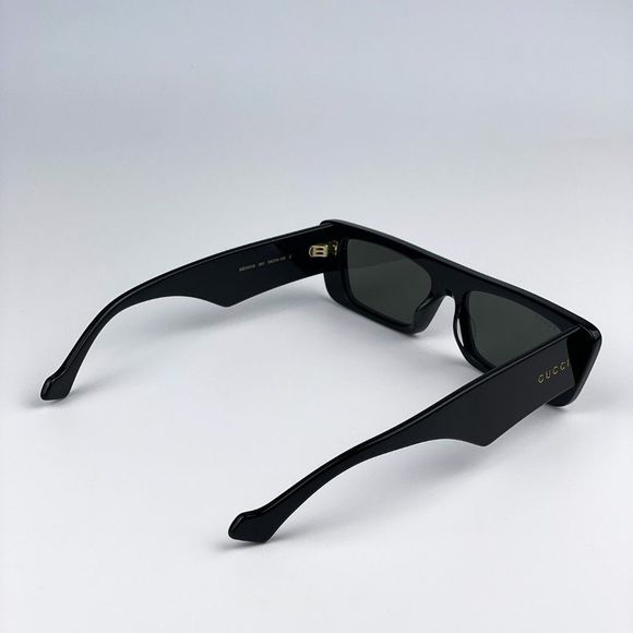 Gucci GG1331S 001 Sunglasses Black Grey Rectangle Unisex - Picture 8 of 13